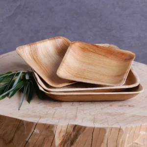 6-Inch Square Areca Leaf Plates