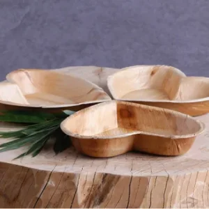 Heart Shaped Disposable Areca Leaf Plate